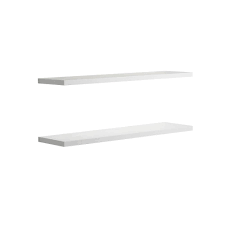 Delta 36 In W X 1 In H X 8 In D White Decorative Floating Wall Shelves 2 Pack Fs2090ebw 2 In 2020 Floating Wall Shelves Floating Wall Wall Shelves