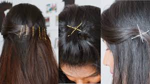 Metal bun style hairstyle five : 3 Easy Running Late Hairstyles With Bobby Pins Youtube