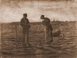 The Angelus After Millet 1880 Vincent Van Gogh Medium Chalk Pencil Paper Vincent Van Gogh Impressionnisme Van Gogh