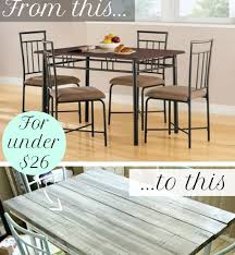 Dining room sets typically include a dining table and a matching set of chairs. Diy Walmart Table Makeover