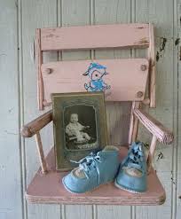 Vintage 1950s Doll High Chair Seat Repurposed As A Shelf Doll High Chair Vintage High Chairs Old Chairs