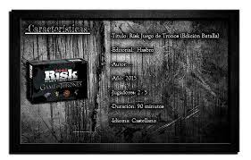 Play with all your favourite characters from the show. Juegos De Mesa Risk Juego De Tronos Resena