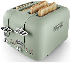 Buy De Longhi Cto4 Argento Flora 4 Slice Toaster Green Toasters Argos In 2020 Green Toaster Green Kitchen Accessories Toaster