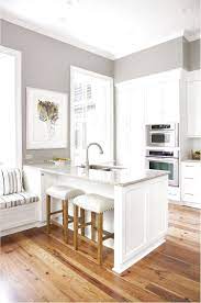 Grey kitchen walls with white cabinets and dark flooring options. Perfect Color Wood Flooring Ideas 9 Light Medium Wood Floor White Cabinets Gray Walls Ceramicfloordesigns Cl Grey Walls Grey Kitchen Walls White Cabinets