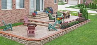 Beautiful, cedar pergola adds a mediterranean feel to any patio area Biondo Cement Stamped Concrete Patios And Driveways