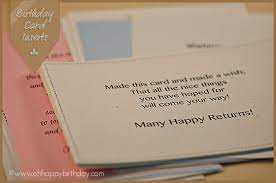 Download our free printables and have fun with them! Birthday Card Inserts