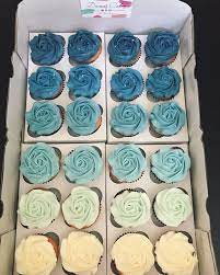 Ombre Cupcakes Blue Baby Shower Cupcakes For Boy Baby Boy Cupcakes Cupcakes For Boys