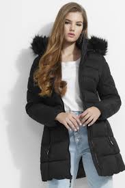 Emerita Puffer Jacket At Guess Puffer Jackets Jackets Black Puffer Jacket Women