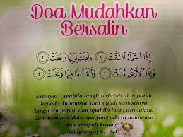 Itulah teks bacaan doa agar cepat melahirkan secara normal dan diberi kemudahan bersalin menurut islam lengkap bahasa arab, latin dan artinya. Doa Cepat Bersalin