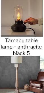 Tarnaby Table Lamp Anthracite Black 5 Lamp Wood Floor Lamp Floor Lamp Base