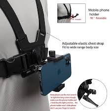 Body strap mount for action camera high elastic adjustable harness belt with pivot arm extender. Buy Pellking Mobile Phone Chest Mount Harness Strap Holder Cell Phone Clip Action Camera Pov For Samsung Iphone Plus Etc Online In Indonesia B0928dvlqn
