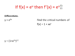 Review your exponential function differentiation skills and use them to solve problems. Calculus Section 5 3 Differentiate Exponential Functions If F X E X Then F X E X F X X 3 E X Y E X X Examples Find The Derivative Y Ppt Download