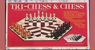 Chess is a game played between two opponents on opposite sides of a board containing 64 squares of alternating colors. Tri Chess Board Game Boardgamegeek