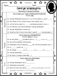 George Washington Writing Sentence Starters Frames Close Reading Response Informative Essay Informational Writing Sentence Starters