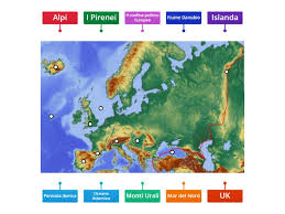 La francia, il più grande paese dell'europa occidentale, è stata a lungo una porta di accesso tra le regioni settentrionali e meridionali del continente. Carta Muta Europa Fisica Diagramme Etiquete