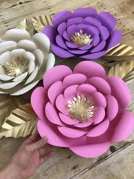 Paper Flower Kit Paper Flowers Diy Paper Flower Template Etsy Paper Flower Kit Diy Paper Flower Templates Paper Flowers Diy