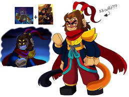 Too short to be a Disney Princess =( — Bai He meets Eclipse ((Sun Wukong/ Macaque Fusion))...