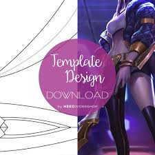 League Of Legends K Da Akali Cosplay Kama And Kunai Weapon Design Digital Template League Of Legends Cosplay Kunai
