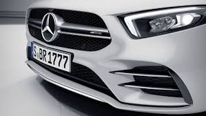Front Apron Of The Mercedes Amg A 35 With Amg Specific Radiator Cowling Mercedes Mercedes Amg Mercedes Benz Logo