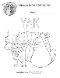 You can download free printable letter y coloring pages at coloringonly.com. Cute Uppercase Letter Y Coloring Page Free Printable Doozy Moo