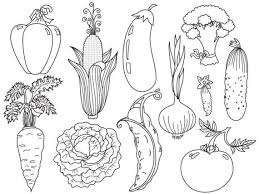 Black And White Outline Corn Clipart Vegetables Clipart Digital Vector Tomato Carrot Pepper Etsy Vegetable Cartoon Clip Art Vegetables