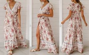 Plus size print dress plus size print dresses plus size dresses plus size wedding dresses plus size maxi dresses plus size white dress plus. Yonywa Women Boho Maxi Dress Plus Size Floral Wrap V Neck Split Summer Party Long Dresses With Belt At Amazon Women S Clothing Store