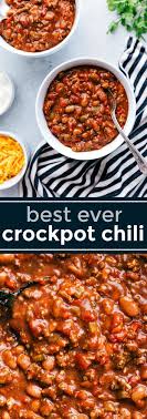 A Delicious Crockpot Chili With Dozens Of 5 Star Reviews And Winner Of Multiple Chi Crockpot Recipes Slow Cooker Chili Recipe Crockpot Chicken Crockpot Recipes