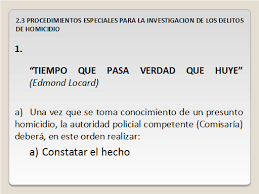 Procedimientos Para La Investigacion Del Delito Homicidio Monografias Com
