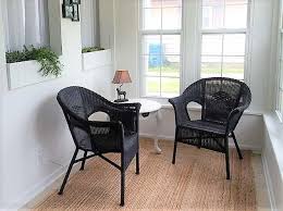 A light sanding and a sugar soap clean is all the preparation required before painting two coats of your chosen colour. How To Spray Paint Resin Wicker Chairs If You Dare