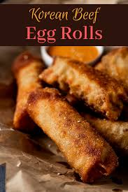 Fried Korean Egg Rolls With Ground Beef Recipe In 2020 Ground Beef Egg Roll Recipe Beef Egg Roll Recipe Egg Roll Recipes