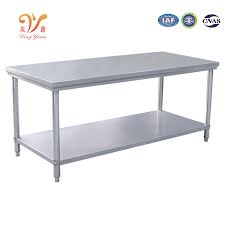 Almost every commercial kitchen will need a stainless steel work table in order to prep their food. Stainless Steel Kitchen Work Table Restaurant Workbench Kitchen Food 2 Layers Steel Table Buy Stainless Steel Work Table Stainless Steel Kitchen Work Table Restaurant 2 Layer Work Table Product On Alibaba Com