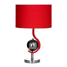 Whether your palette is subdued and relaxed or big and daring, a red table lamp will make your design. Globus Table Lamp Metal Red Fabric Shade Table Lamp Lamp Fabric Shades