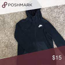 Nike Zip Up Hoodie Jacket Like New Medium Weight Nike Logo Band On Bottom Only In Back Nike Tops Sweatshirts Hoodie Nike Zip Up Clothes Design Hoodie Jacket