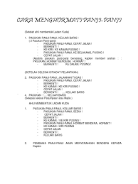 Pilih 3 jawapan yang paling tepat: Cara Menghormati Panji