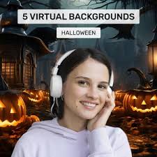 Zoom Halloween Theme Bookshelf Backgrounds. 30 Virtual Backgrounds for  Zoom.