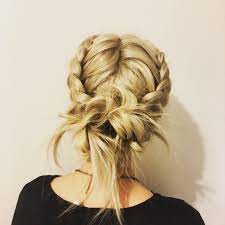 Braided Updo Hair Updo Boho Braids Braided Blonde Hair Hairstyle Work Hairstyles Braided Hairstyles Hair Styles