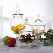 Glass Apothecary Jars Set Of 3 Candy Buffet Jars Glass Jar With Lid H 10 9 5 14 75 Gaj006 Apothecary Jars Decor Glass Apothecary Jars Apothecary Jars