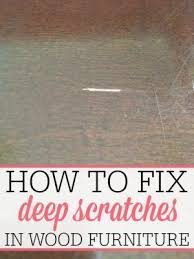 How To Fix Deep Scratches In Wood Wood Repair Repair Scratched Wood Repair Wood Furniture