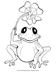 Free Frog Clover Coloring Page Frog Coloring Pages Mandala Coloring Pages Cute Coloring Pages