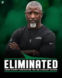 The #Jets have been eliminated from postseason contention for the 15th  straight season. The longest playoff drought in North American sports  continues 💔