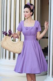 50s Debbie Swing Dress In Lavender Purple Swing Dress Swing Dress Vintage Dresses