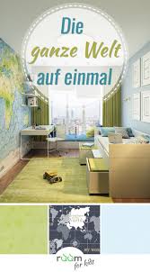 Die Ganze Welt Als Gestaltungselement In Einem Kinderzimmer Kinder Zimmer Kinder Tapete Und Arbeitszimmer Kinder