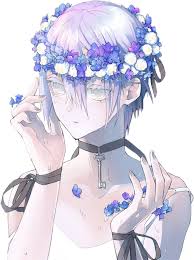 Tons of awesome aesthetic anime girls wallpapers to download for free. Anime Art Cute Aesthetic Flower Boy Girl Purple Full Size Png Download Seekpng