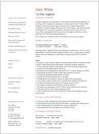1st Line Support Cv It Support Technician Supportive Cv Examples