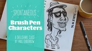 Skillshare Introduction To Character Animation In Unreal Engine 4 Spontaneous Brush Pen Characters Brush Pen Typography Poster Design Pen Illustration