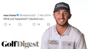 Has been a huge help. Max Homa S Life Through Tweets Youtube