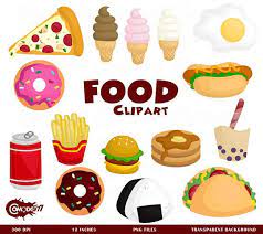 Fast Food Clipart Junk Food Restaurant Clip Art Food And Etsy Cute Cartoon Food Clip Art Food Clipart