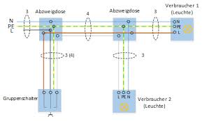 Leider finde ich dort kein zeiche. Elektroinstallation Gruppenschaltung