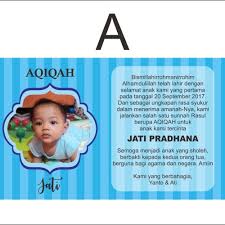 Entdecke rezepte, einrichtungsideen, stilinterpretationen und andere ideen zum ausprobieren. Jual Kartu Ucapan Syukuran Aqiqah Beri Nama Kab Bogor Pradhana Printing Tokopedia