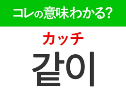 韓国語「같이（カッチ）」の意味は？KPOPアイドルもよく言うあの言葉 (2023年7月4日)｜ウーマンエキサイト
